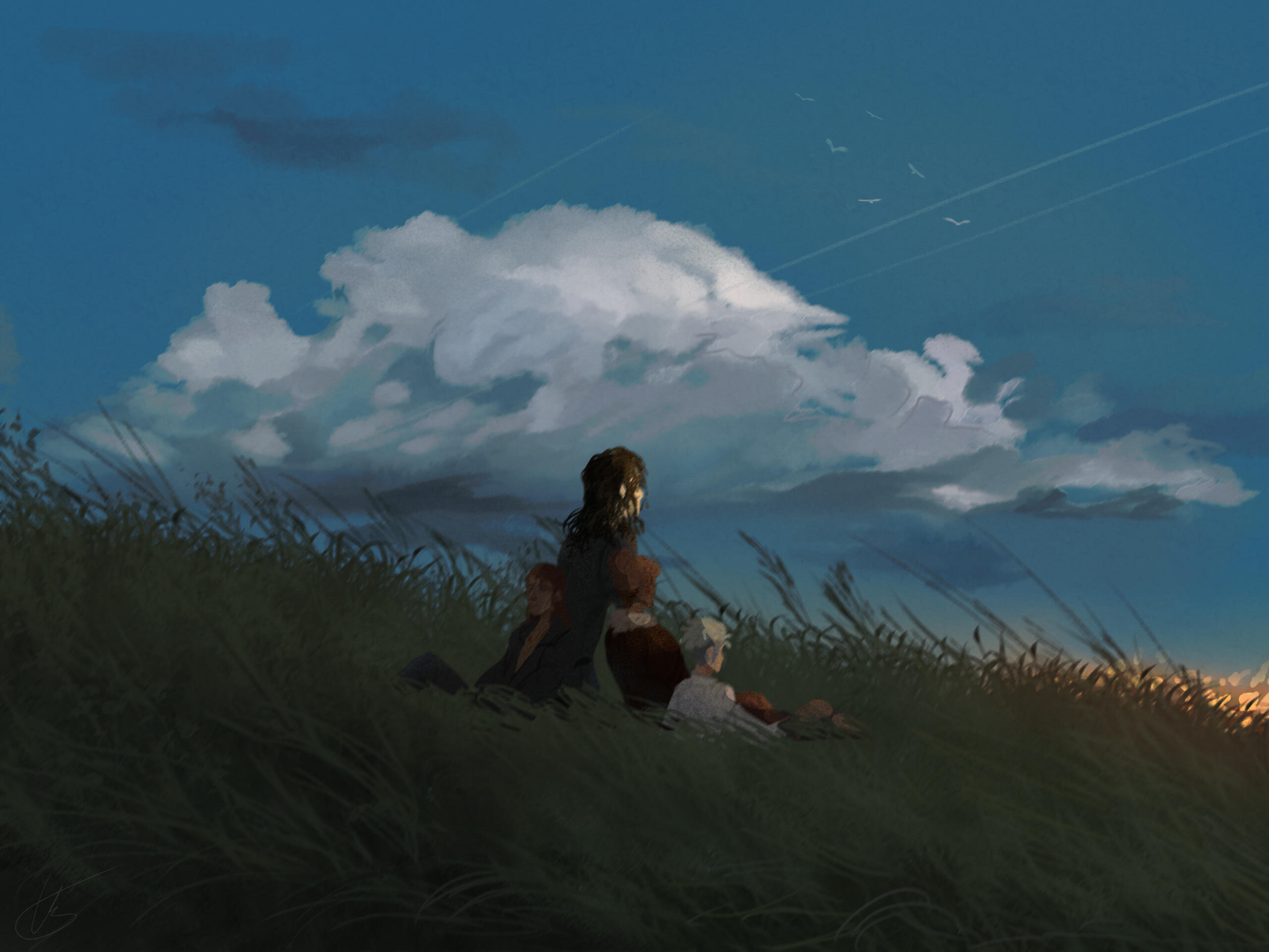 A personal illustration of a group of my partner and I&#39;s book characters.